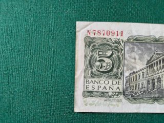 Billete 5 Pesetas Banco de España 1954