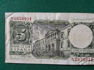 Billete 5 Pesetas Banco de España 1954