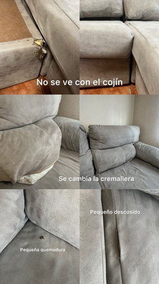 Sofá Chaiselongue Gris Modular