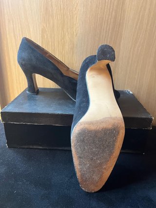 Zapatos salón ante negro Pierre Cardin T.39