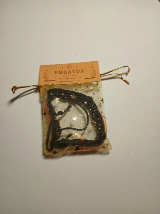 Pulsera Cuero Negra y Roja