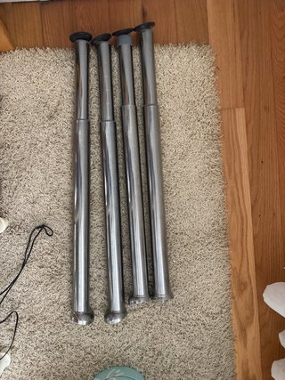 Mesa de estudio Ikea madera y metal