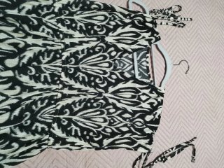 Vestido estampado blanco y negro talla 38