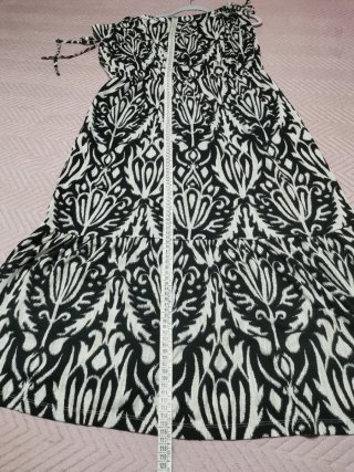 Vestido estampado blanco y negro talla 38