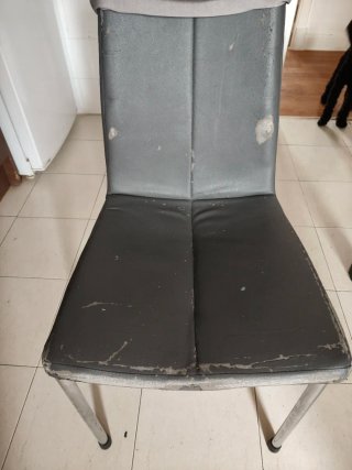 Sillas de comedor grises de polipiel 4 unidades