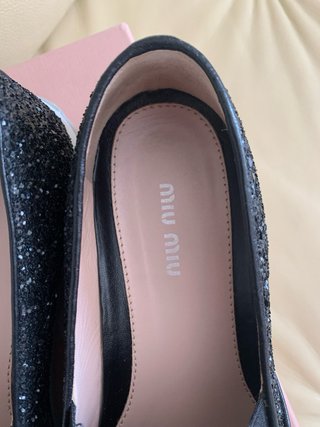 Miu Miu Scarpe Donna Glitter Nere Tg 39