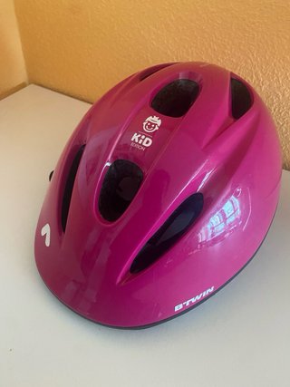 Casco B'Twin rosa para niña