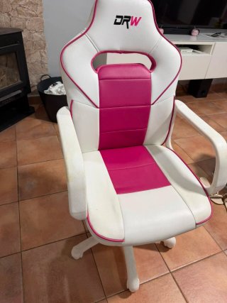 Silla Gamer Blanca y Rosa
