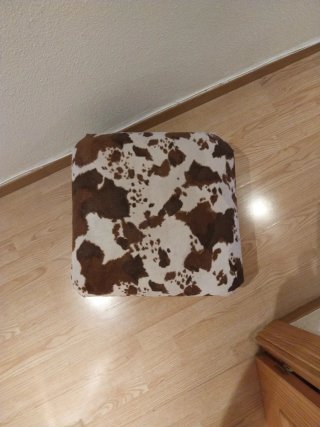 Puff estampado vaca