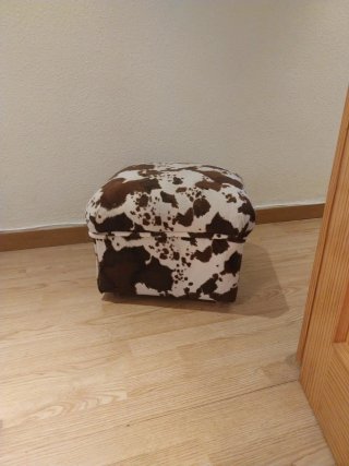 Puff estampado vaca