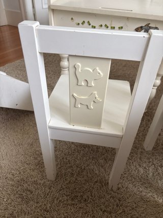 Escritorio y silla infantil blanco