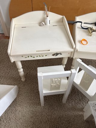 Escritorio y silla infantil blanco