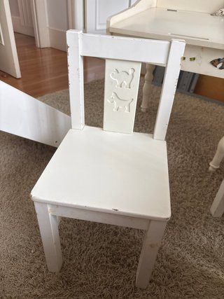 Escritorio y silla infantil blanco