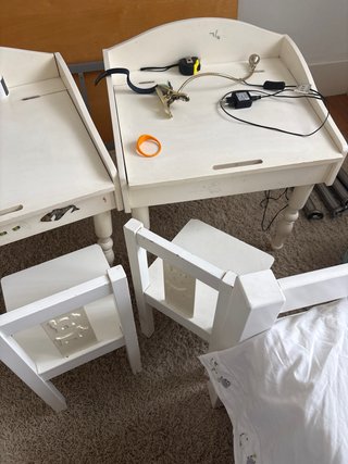 Escritorio y silla infantil blanco