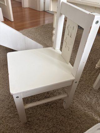 Escritorio y silla infantil blanco