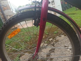 Bicicleta niña BTWIN rosa y negra