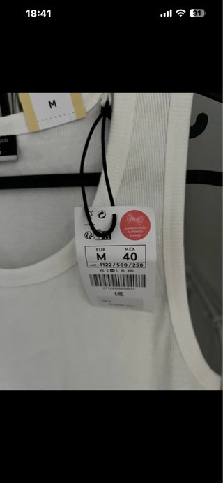 Camiseta tirantes Lefties M blanca