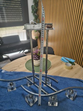 Lámpara de techo cromada 6 luces cristal