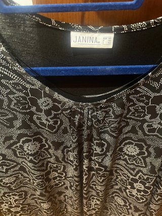 Blusa Janina fantasia nera e argento