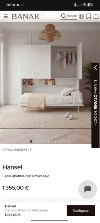 Mueble Cama abatible blanco noruega