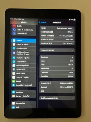 Apple iPad 6ª Gen Plata