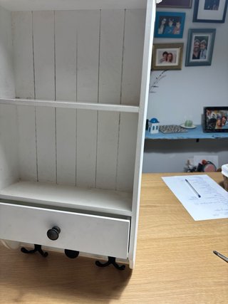 Colgador llaves entrada blanco madera