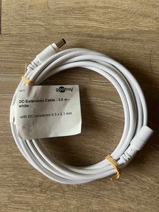 Cable Extensión DC Goobay 3m Blanco