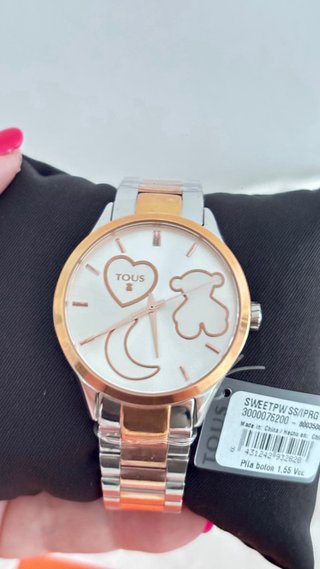 Reloj Tous Sweet Power bicolor plata/oro rosé nuev