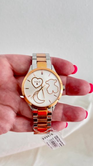 Reloj Tous Sweet Power bicolor plata/oro rosé nuev