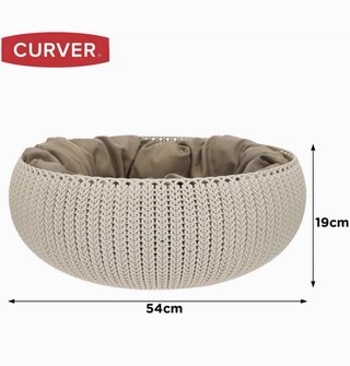 Cuccia Curver Pets Cozy Aperta Beige/Grigio