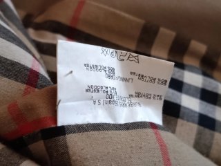 Gabardina Burberry Clásico VERDADERA CONTRASTABLE