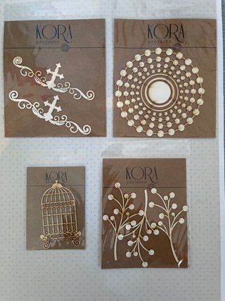 Lote Adornos Scrapbooking Kora Projects Madera
