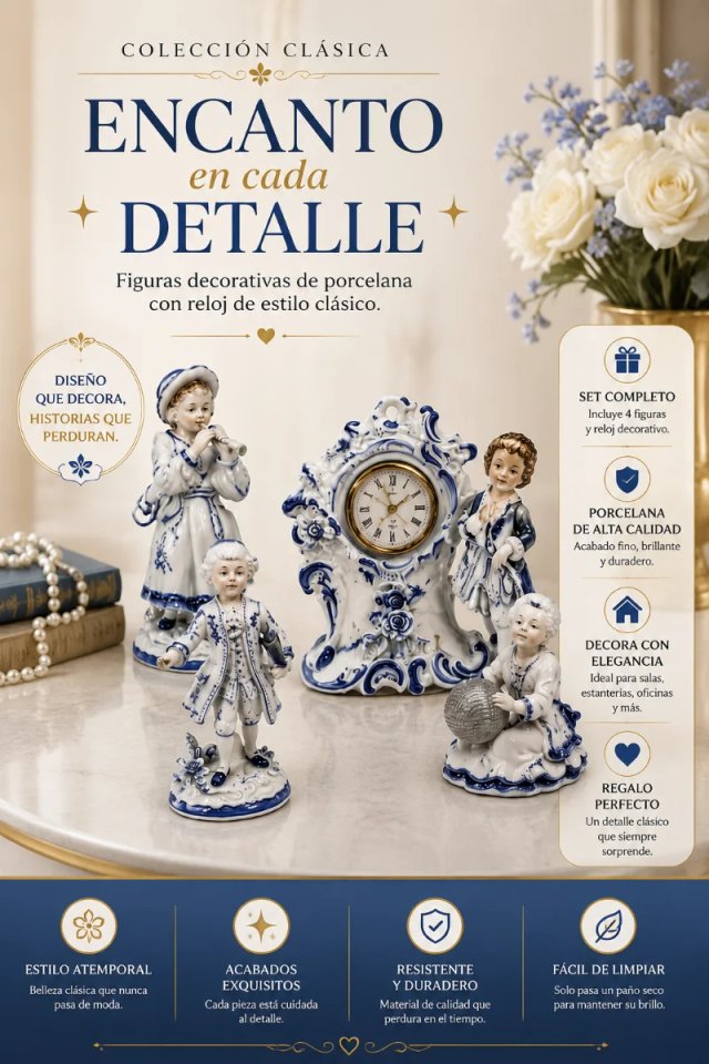 Figuras de porcelana estilo japonés