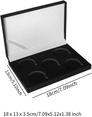 ESTUCHE PARA 5 MONEDAS DE 40 MM + CERTIFICADO