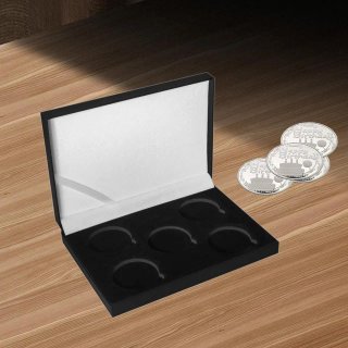 ESTUCHE PARA 5 MONEDAS DE 40 MM + CERTIFICADO