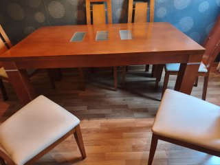 Mesa Comedor + 6 Sillas Madera