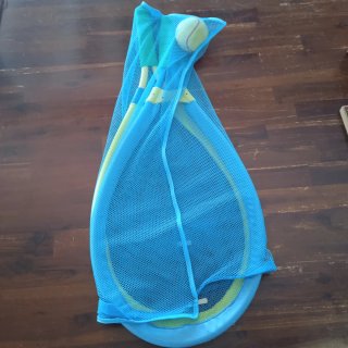 Juego de dos raquetas de playa grandes con pelota
