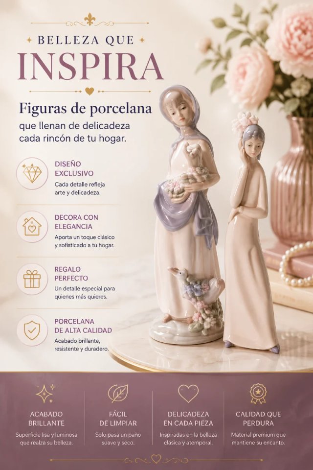 Figuras de porcelana decorativas