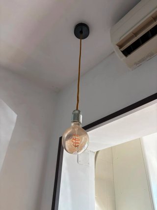 Lámpara colgante cristal y metal. URGE VENDER OBRA
