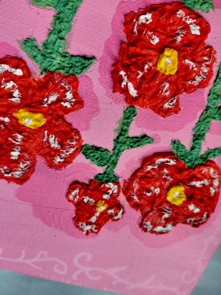 Cuadro Flores Hecho a Mano