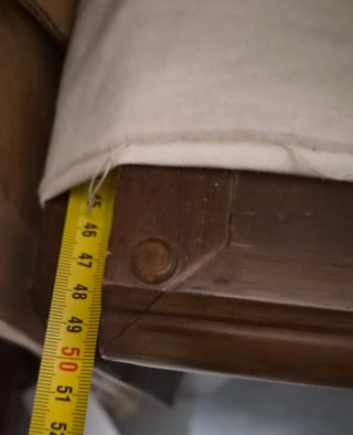 Mesa auxiliar antigua extensible de madera