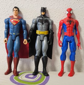 Muñecos Superhéroes Superman, Batman, Spiderman