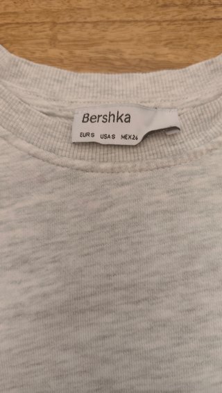 Sudadera Bershka gris básica