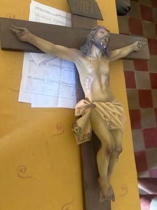 Talla Cristo madera INRI