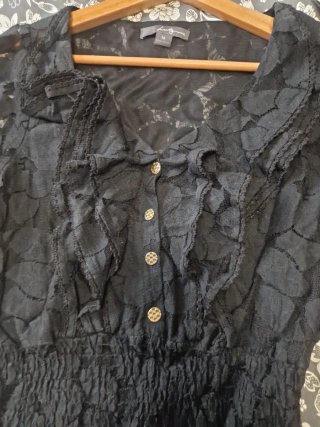 Blusa encaje Forever 21 negra Talla M