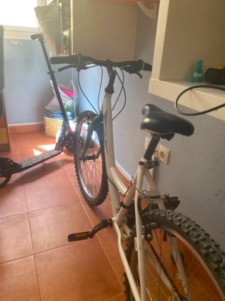Bicicleta Montaña Blanca y Verde