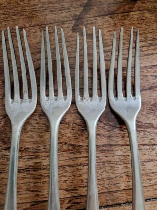Cubiertos antiguos franceses metal blanco