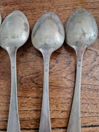 Cubiertos antiguos franceses metal blanco