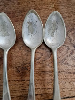 Cubiertos antiguos franceses metal blanco