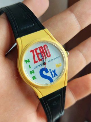 Orologio vintage giallo ZERO SIX meccanico
